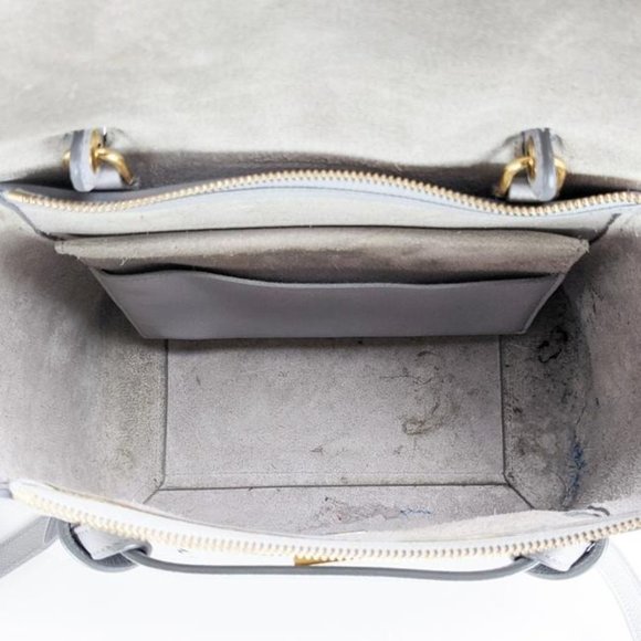 Celine Grey Grained Leather Micro Belt Bag Satchel - Picture 3 of 11